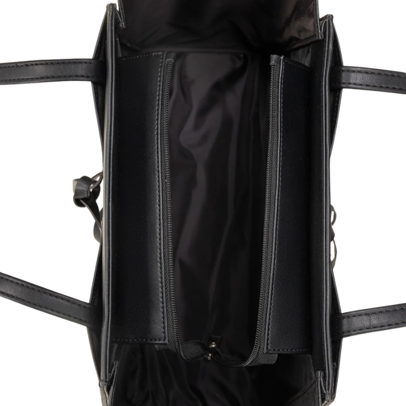 Black Structured Tote Bag
