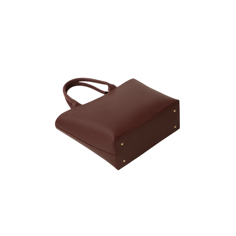 Maroon Textured Tote Bag