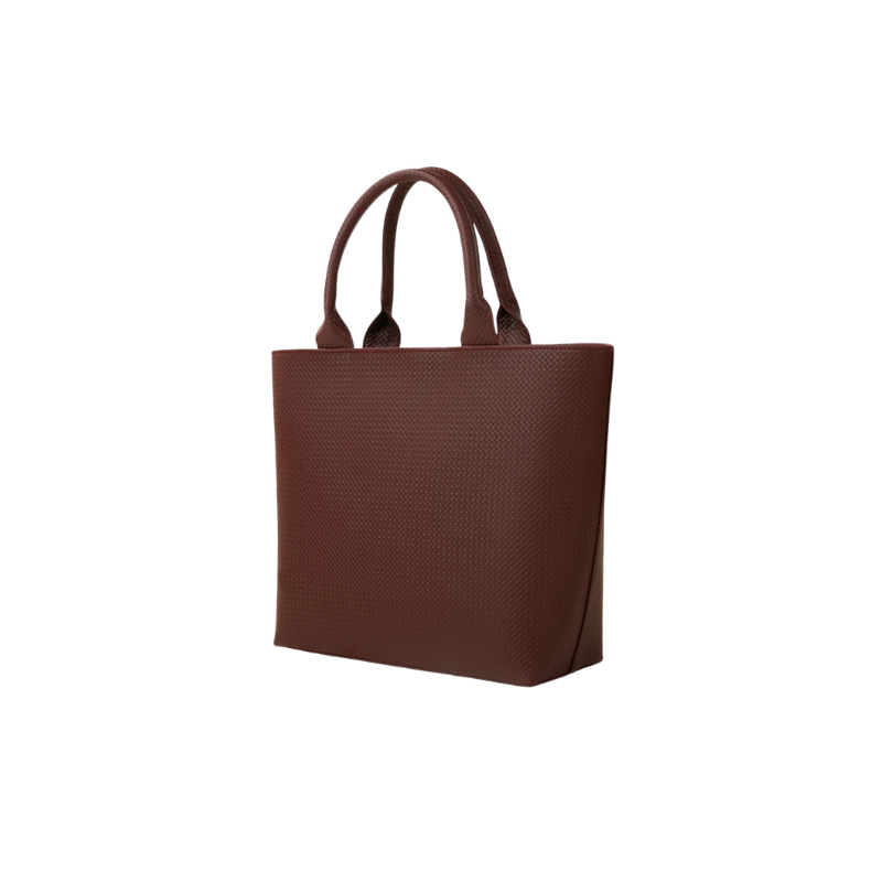 Maroon Textured Tote Bag