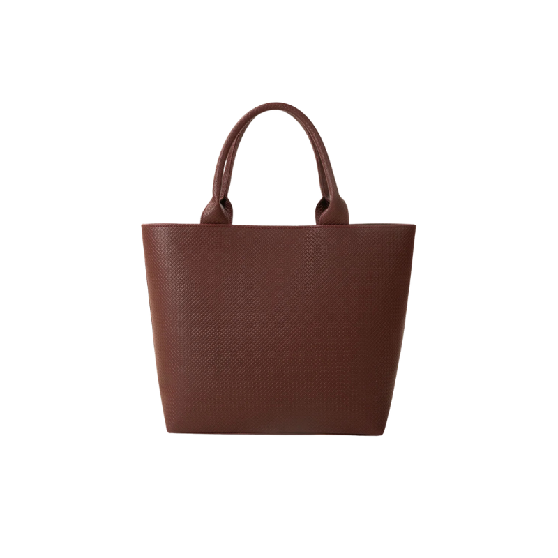 Maroon Textured Tote Bag