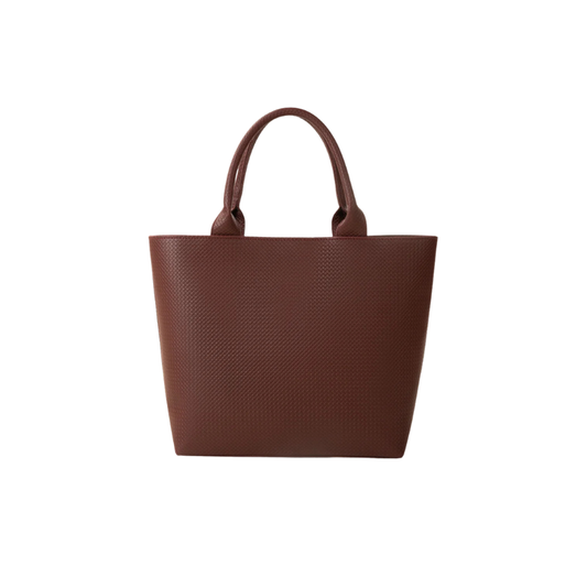 Maroon Textured Tote Bag