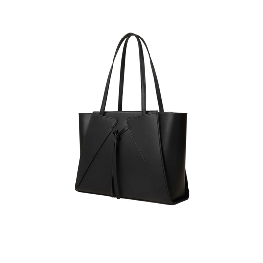 Black Structured Tote Bag