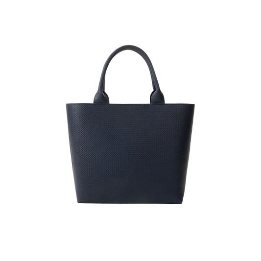 Navy Textured Tote Bag