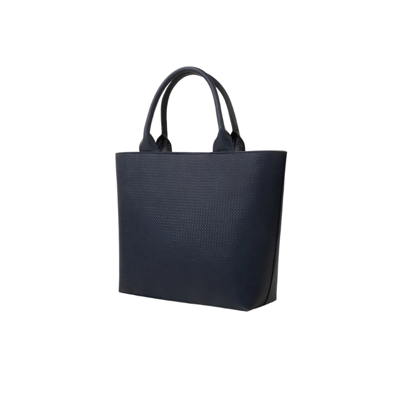 Navy Textured Tote Bag