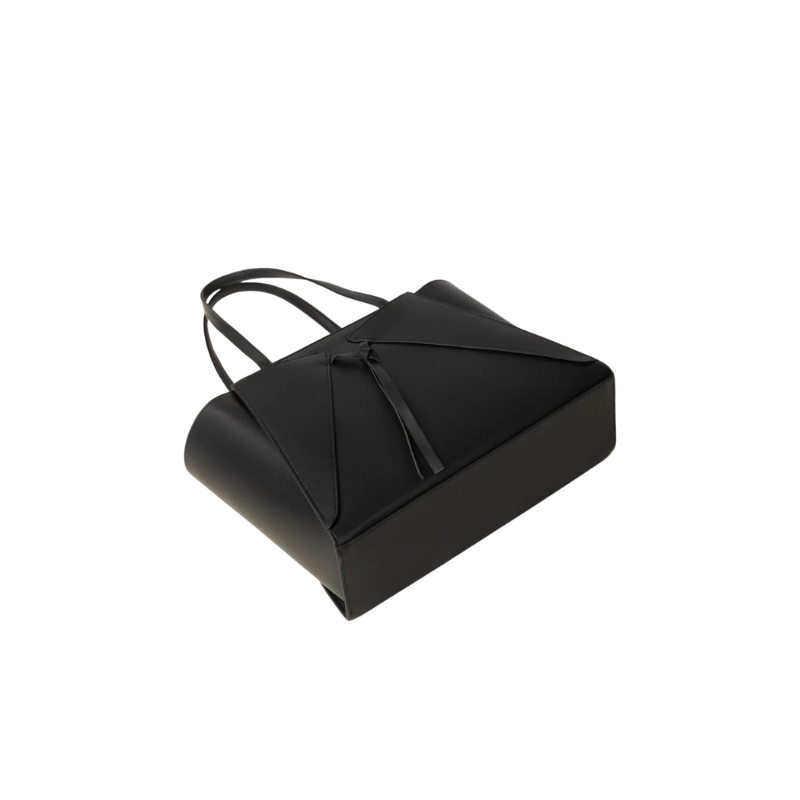 Black Structured Tote Bag