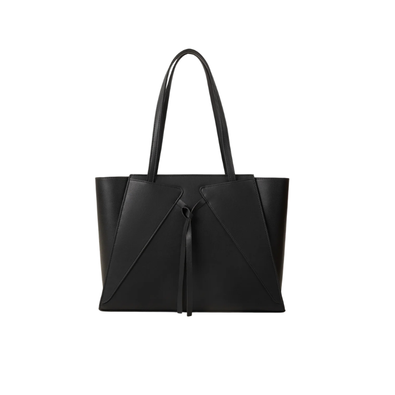 Black Structured Tote Bag
